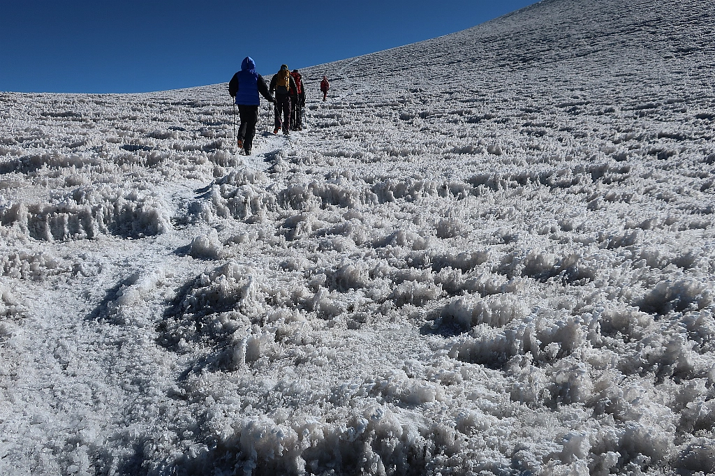 Crossing the icefield
